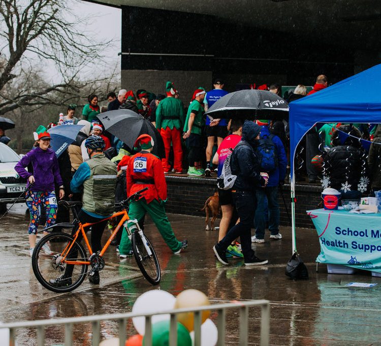 Runners gathering before the race
