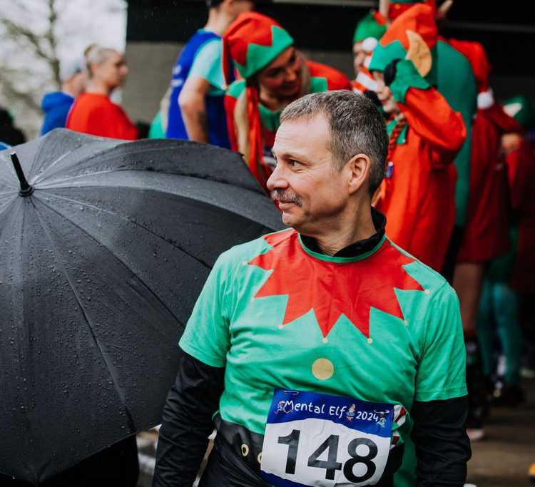 Man in elf costume
