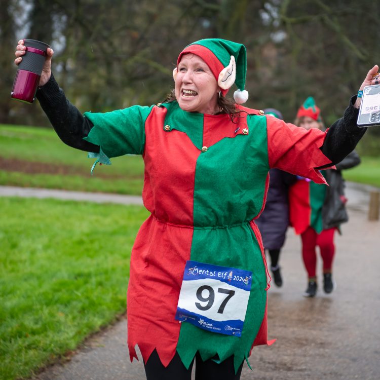 A woman in an elf outfit
